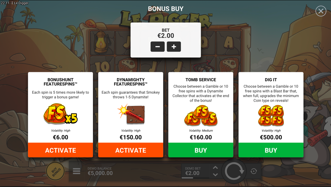 Scène de jeu Le Digger